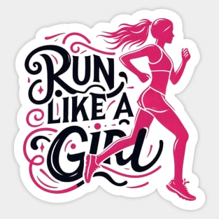 Run Like A Girl Sticker